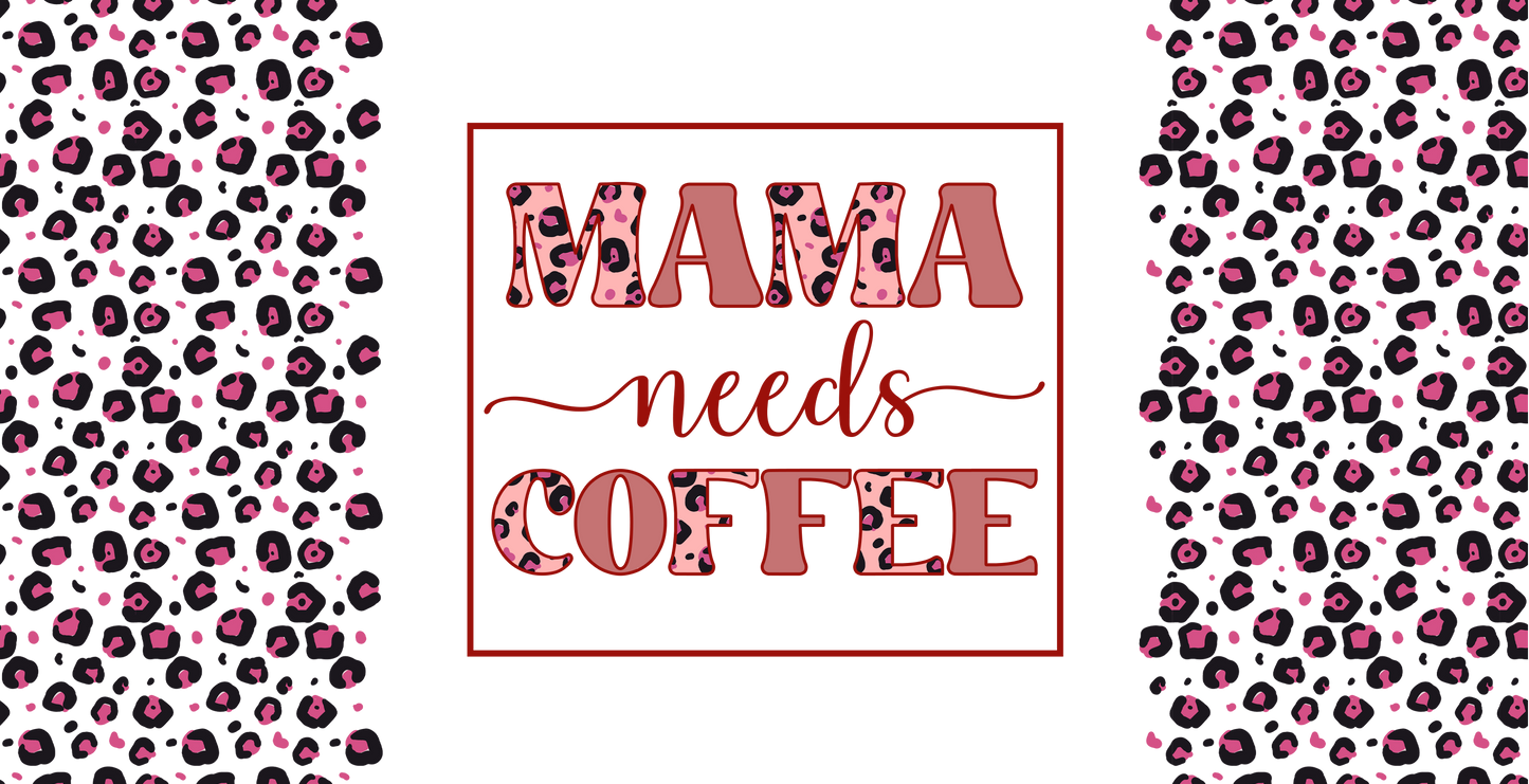 "MAMA NEEDS COFFEE" LIBBEY GLASS CAN 16 OZ