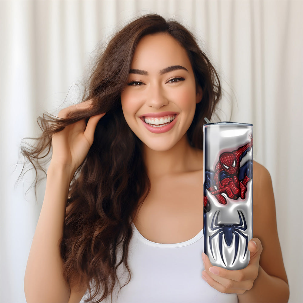 " 3D SUPERHERO" Skinny Tumbler 20 0z