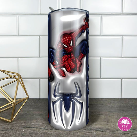 " 3D SUPERHERO" Skinny Tumbler 20 0z