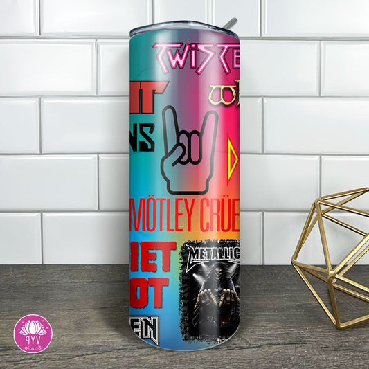 "80'S HEAVY METAL" 20 OZ Skinny Tumbler