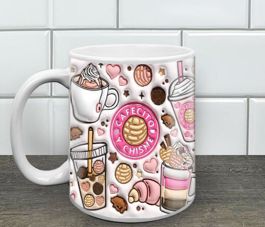 "3D CAFECITO Y CHISME" 11 OZ MUG