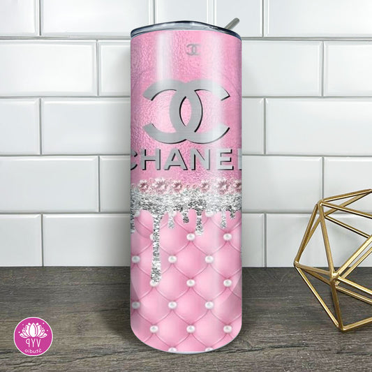 "PINK DRIP COUTURE" Skinny Tumbler 20 0z