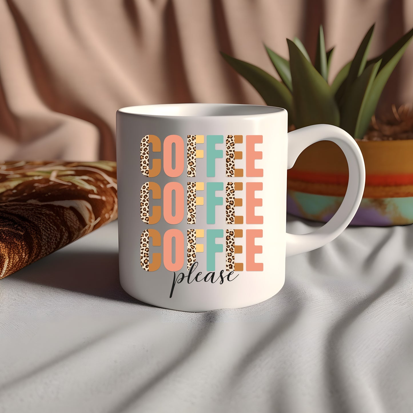 "COFFEE COFFEE COFFEE PLEASE" 11 OZ MUG