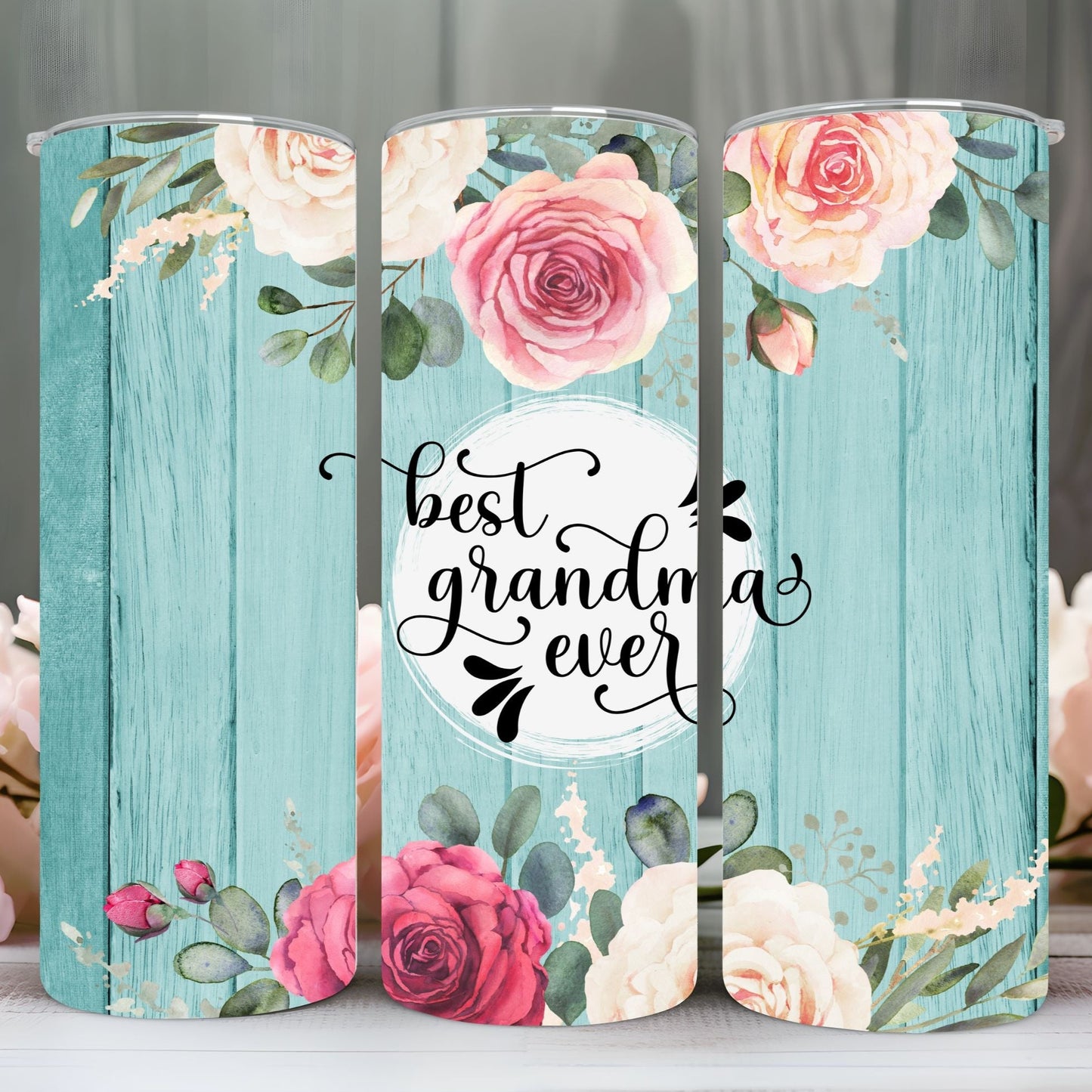 "BEST GRANDMA EVER" Skinny Tumbler 20 0z