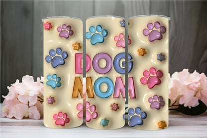 "3D DOG MOM YELLOW" TUMBLER 20 OZ