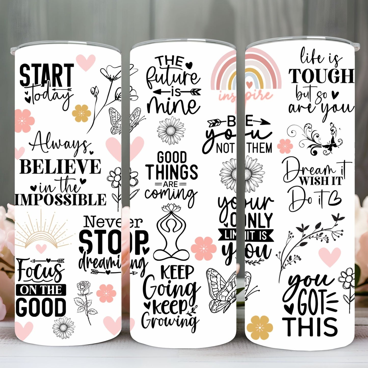 " YOU GOT THIS " Skinny Tumbler 20 oz