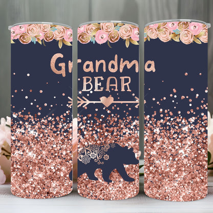 "GRANDMA BEAR "Skinny Tumbler 20oz