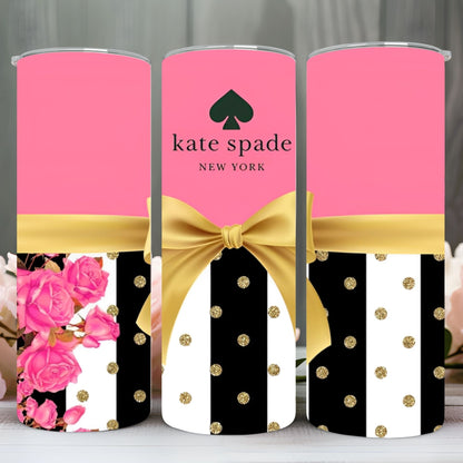 " SPADE BOW" Skinny Tumbler 20 0z