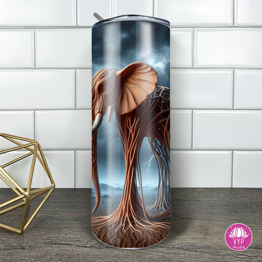 " ELECTRIC ELEPHANT" Skinny Tumbler 20 0z