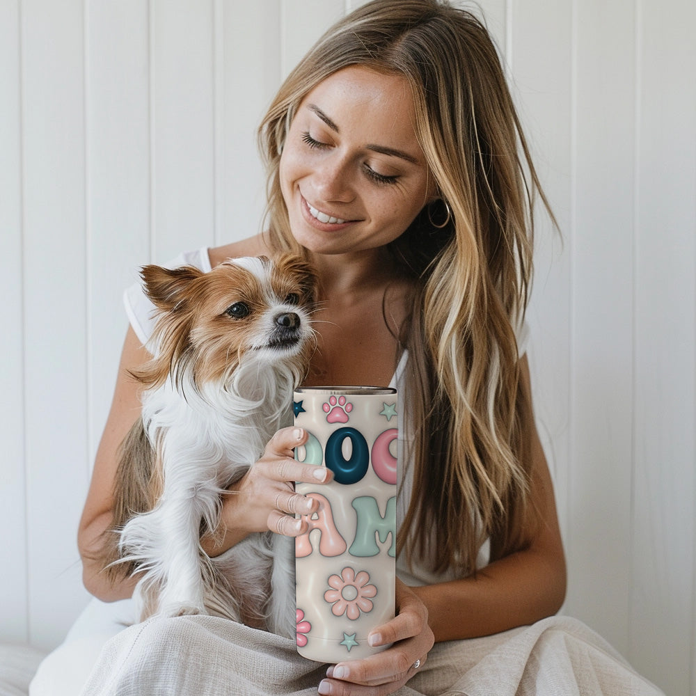 "3D DOG MAMA" TUMBLER 20 OZ