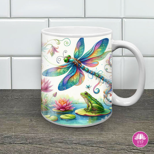 "WHIMSICAL DRAGON FLY" 11 OZ MUG