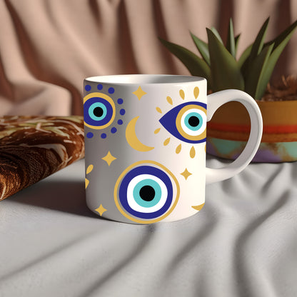 'EVIL EYE BLUE" 11 OZ MUG