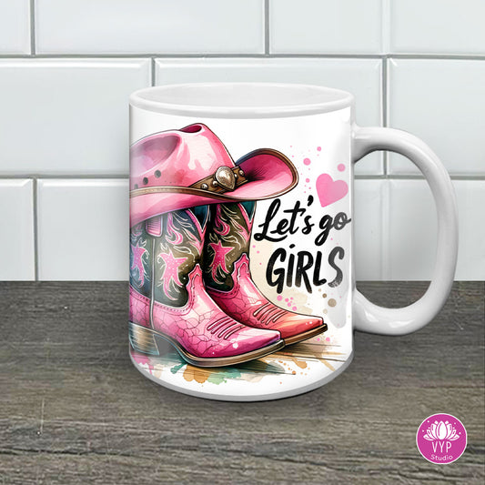 "LETS GO GIRLS COWGIRL" 11 OZ MUG