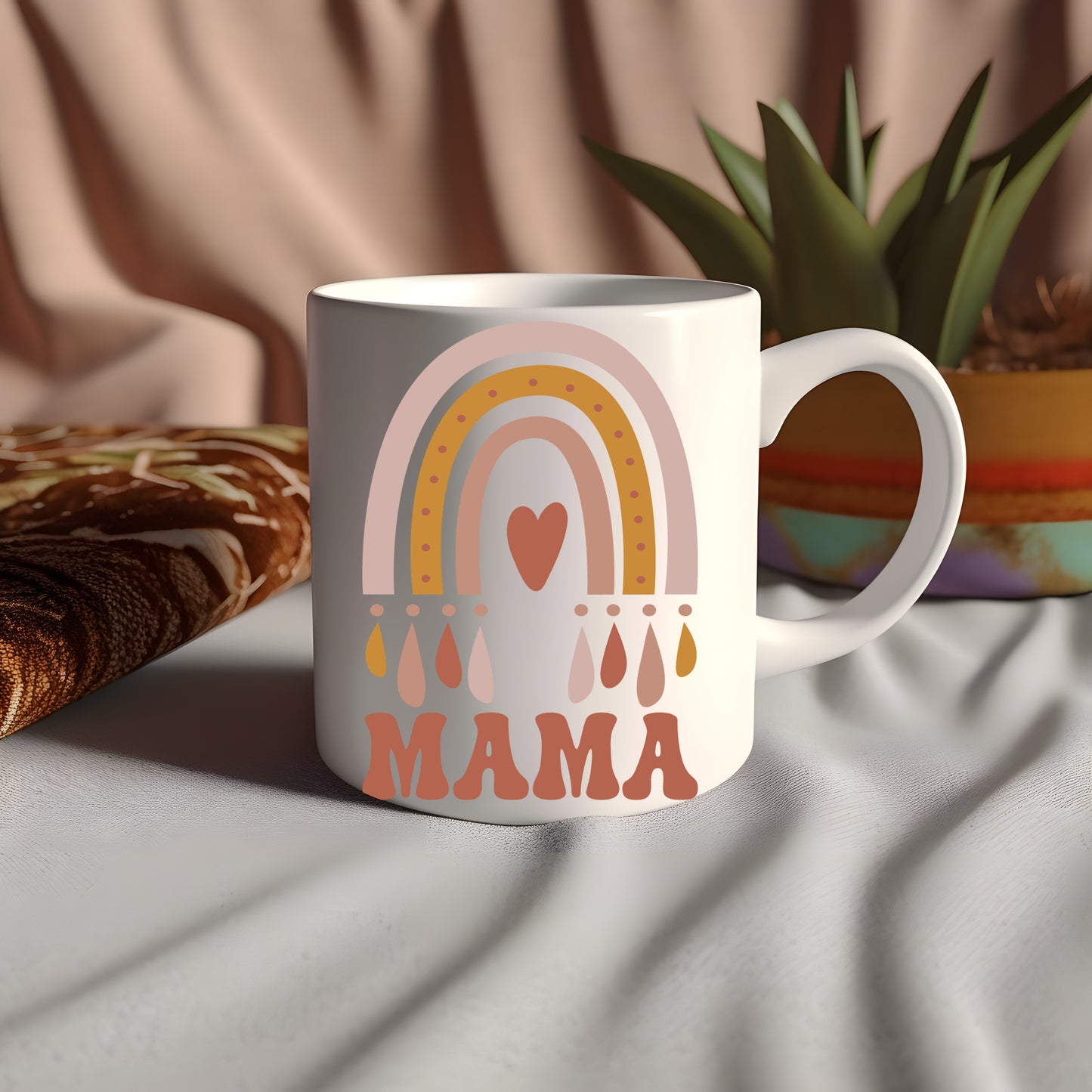 "MAMA BOHO RAINBOW" 11 OZ MUG