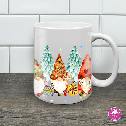 "HELLO CHRISTMAS GNOMES" 11 OZ MUG