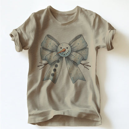 " SNOWMAN BOW" TEE