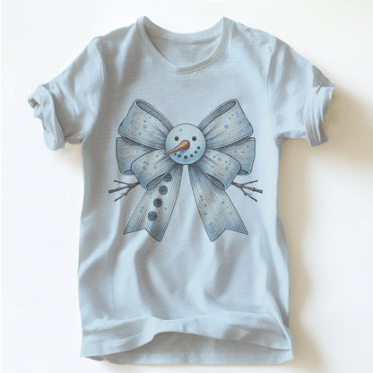 " SNOWMAN BOW" TEE