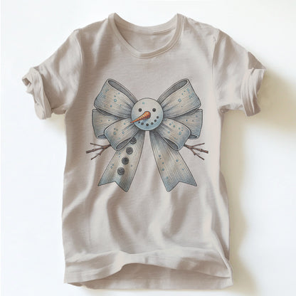 " SNOWMAN BOW" TEE