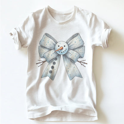 " SNOWMAN BOW" TEE