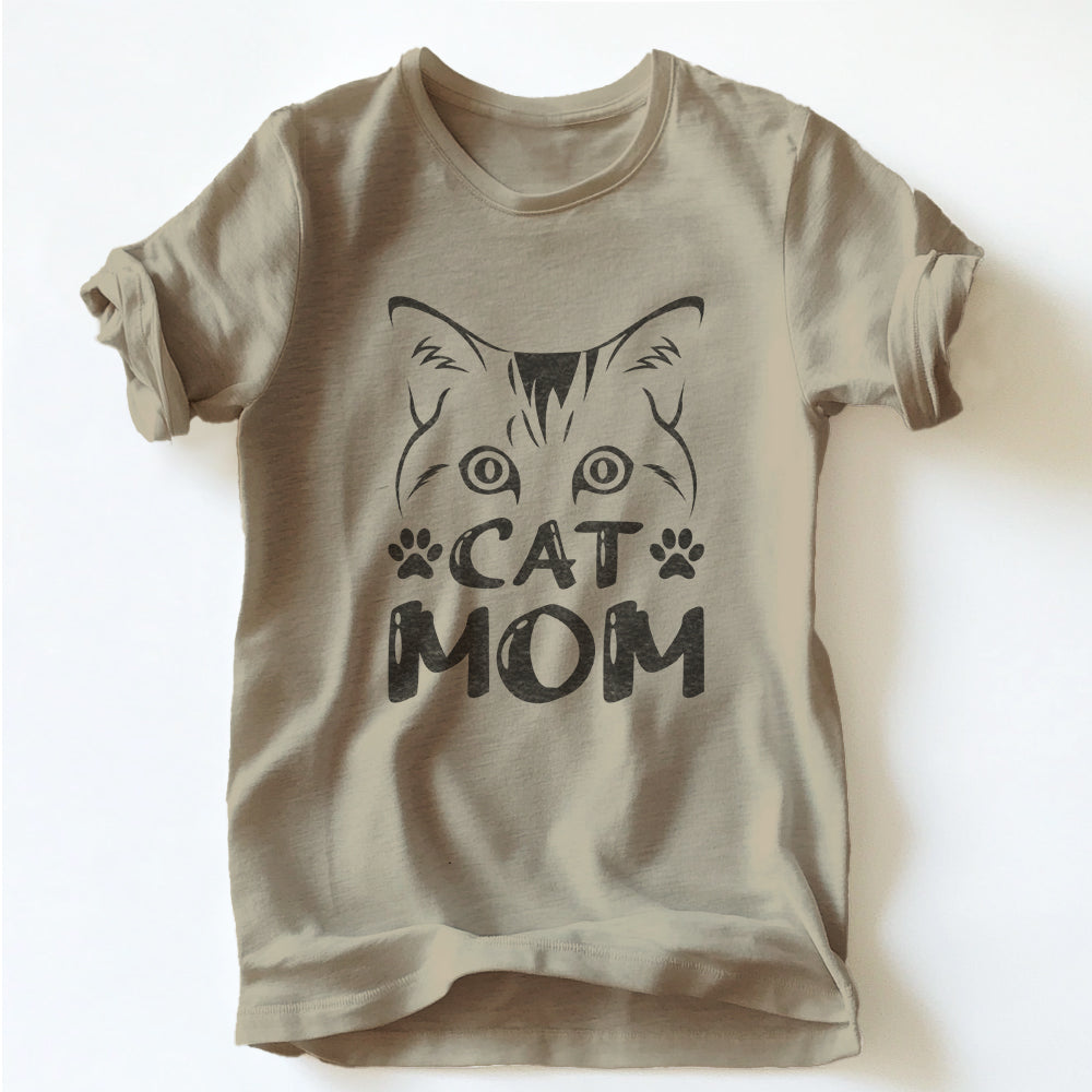 "CAT MOM BLACK" TEE