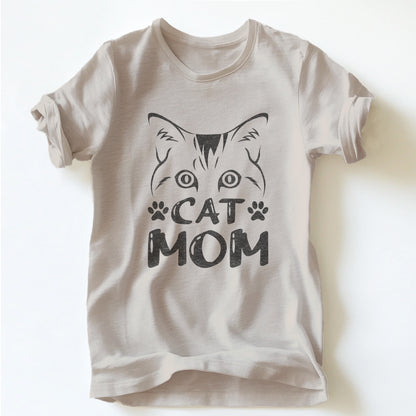 "CAT MOM BLACK" TEE