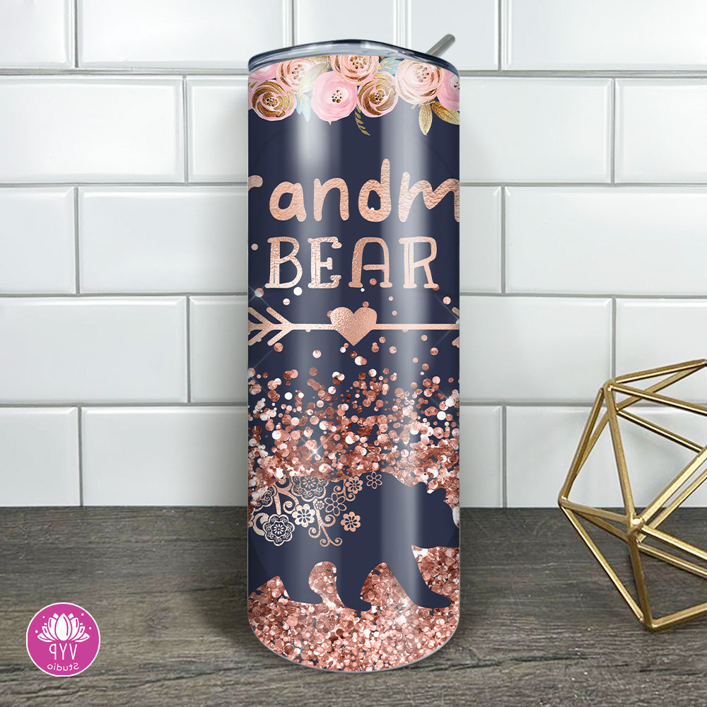 "GRANDMA BEAR "Skinny Tumbler 20oz