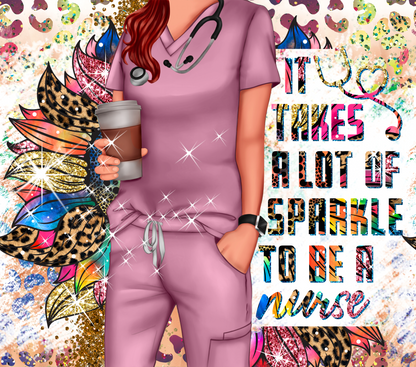 "SPARKLE TO BE A NURSE" 20 OZ Skinny Tumbler