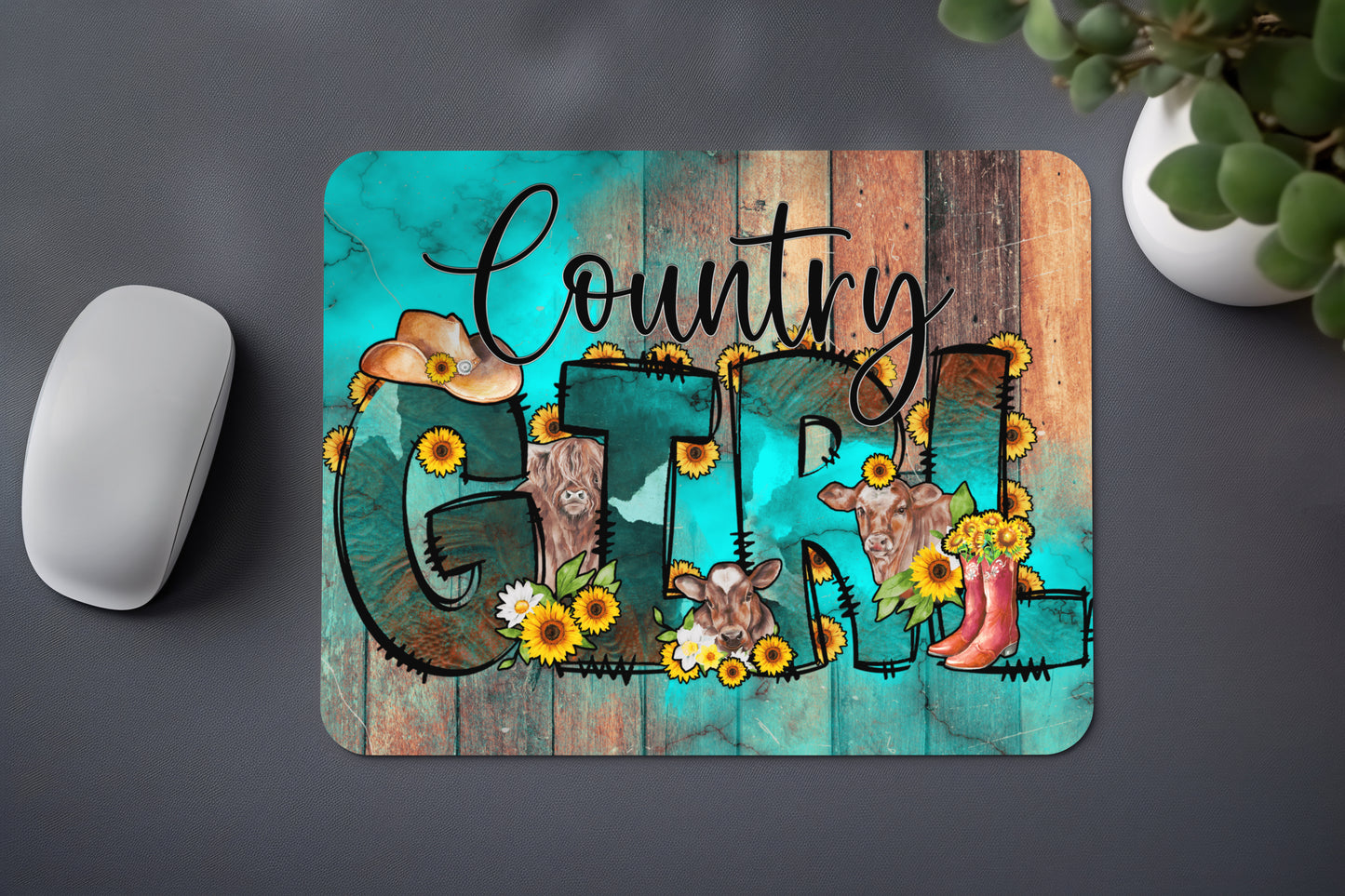 "COUNTRY GIRL" MOUSE PAD