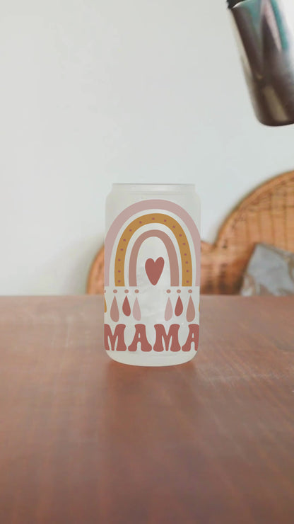 "MAMA RETRO" LIBBEY GLASS CAN 16OZ