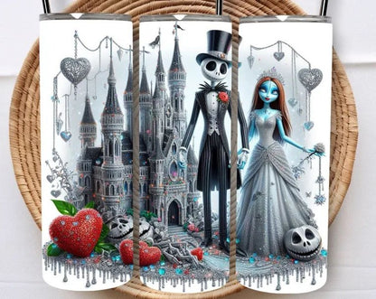 " NIGHTMARE BEFORE THE WEDDING "Skinny Tumbler 20 0z