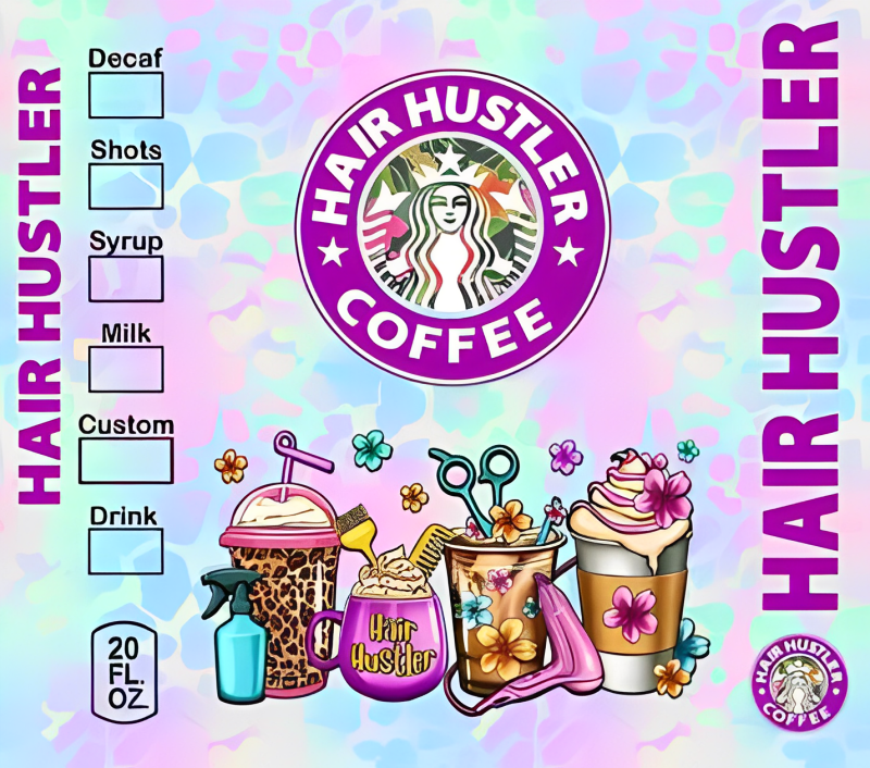 "HAIR HUSTLER" Coffee Skinny Tumbler 20 0z